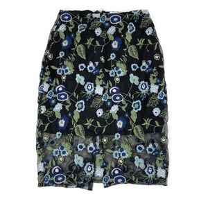 BCBG Generation Womens Skirt, Black Floral 6